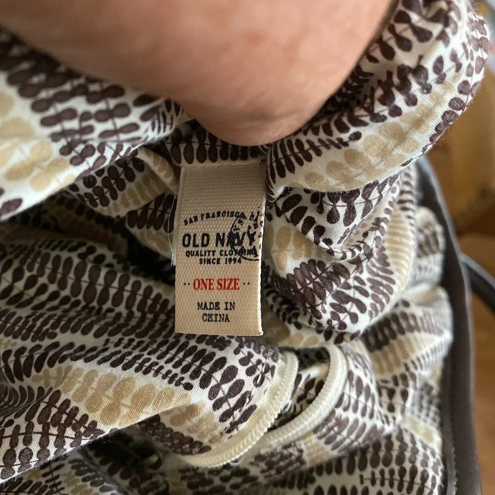 Old Navy Brown Quilted Tote Bag Open Top Shoulder Purse Casual Handbag